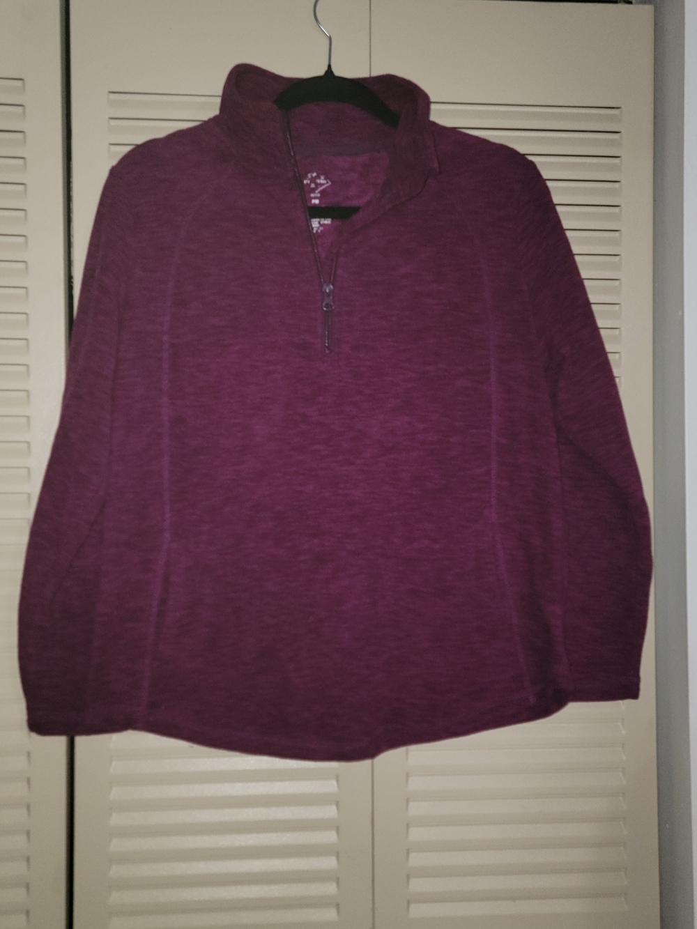 St. John's Bay Women's Plum Half-Zip Sweater